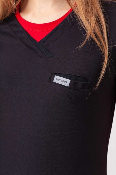 Women's Maevn Embrace Luna scrub top black-3