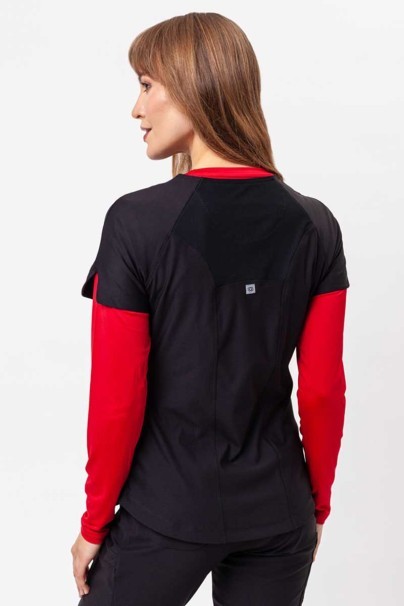 Women's Maevn Embrace Luna scrub top black-2