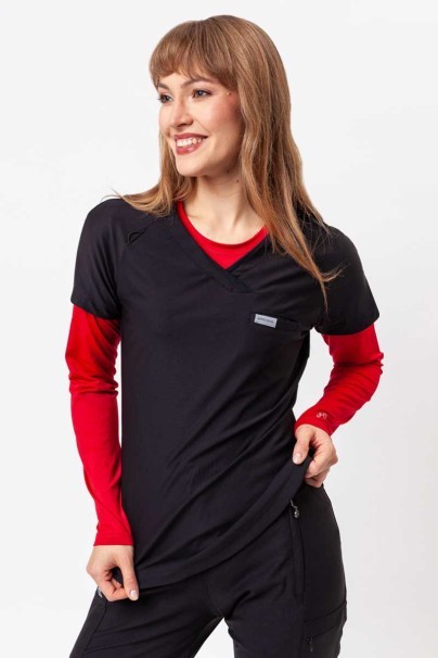 Women's Maevn Embrace scrubs set (Luna top, Nora trousers) black-2