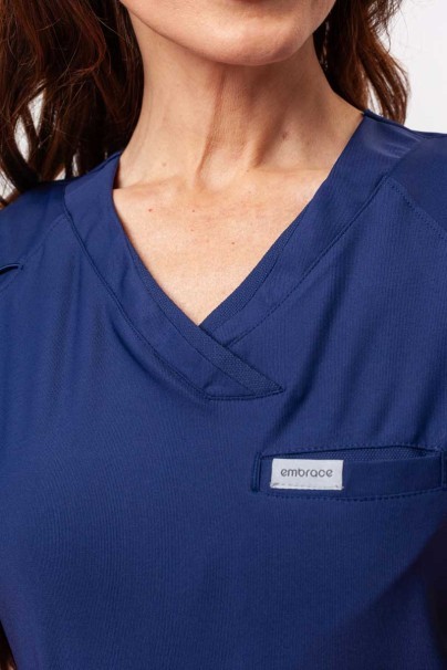 Women's Maevn Embrace Luna scrub top navy-3