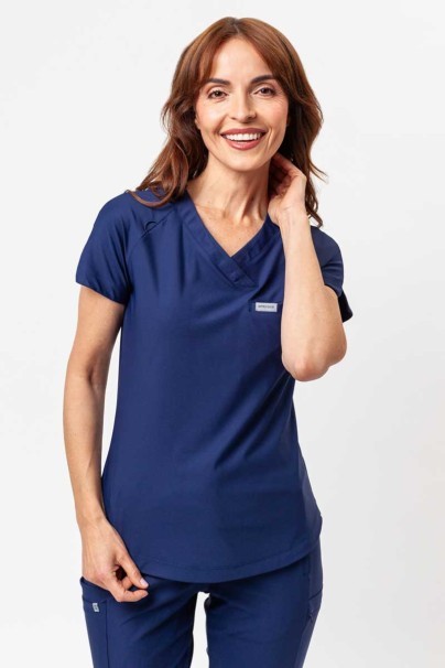 Women's Maevn Embrace scrubs set (Luna top, Nora trousers) navy-2