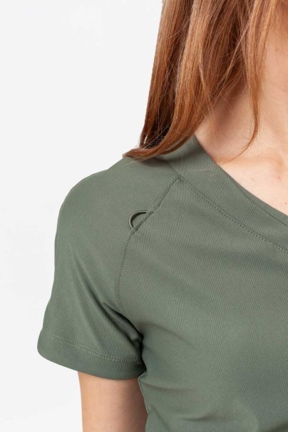 Women's Maevn Embrace Luna scrub top olive-5
