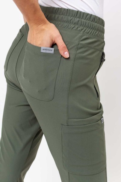 Women's Maevn Embrace scrubs set (Luna top, Nora trousers) olive-13