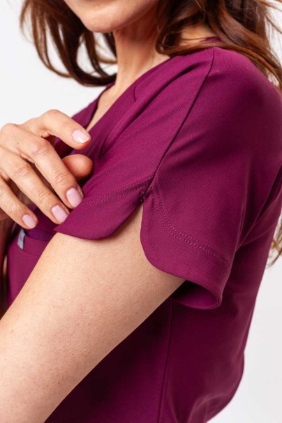 Women's Maevn Embrace Luna scrub top wine-6