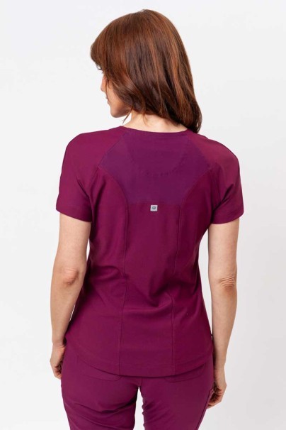 Women's Maevn Embrace Luna scrub top wine-2