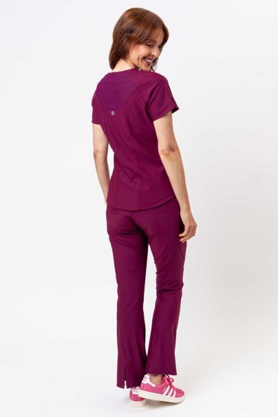 Women's Maevn Embrace scrubs set (Luna top, Nora trousers) wine-2