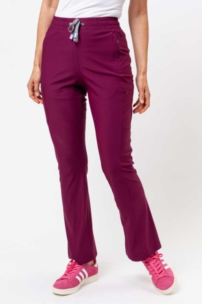 Women's Maevn Embrace scrubs set (Luna top, Nora trousers) wine-8