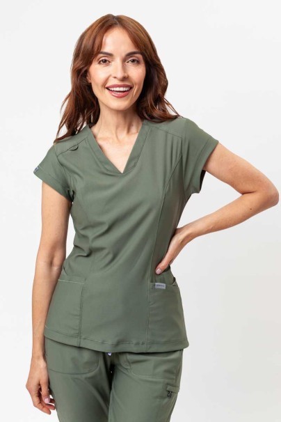 Women's Maevn Embrace scrubs set (Zoe top, Mia trousers) olive-2