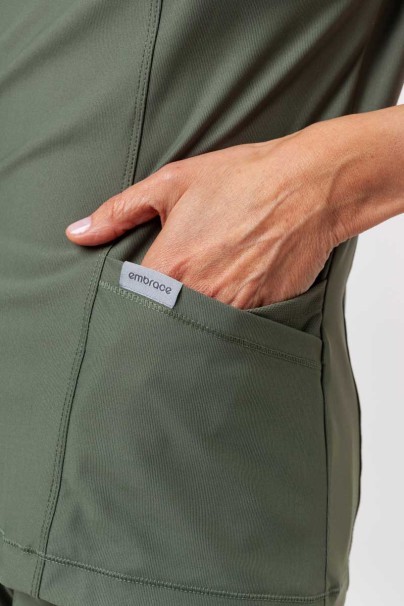 Women's Maevn Embrace scrubs set (Zoe top, Mia trousers) olive-5