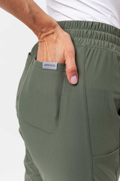 Women's Maevn Embrace scrubs set (Zoe top, Mia trousers) olive-11