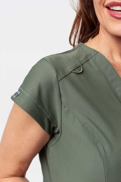 Women's Maevn Embrace Zoe scrub top olive-5