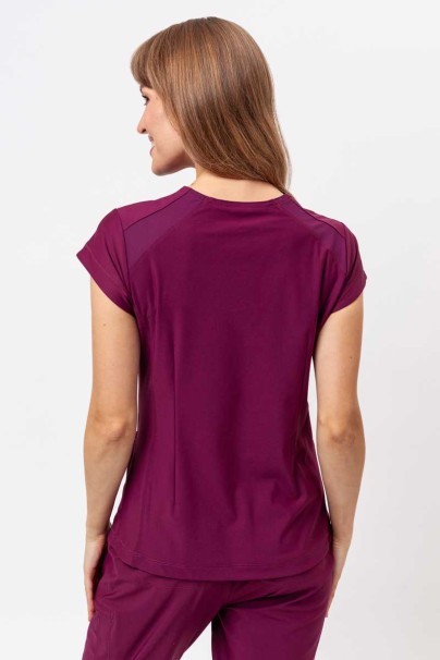 Women's Maevn Embrace Zoe scrub top wine-2
