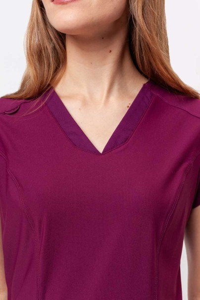 Women's Maevn Embrace Zoe scrub top wine-3