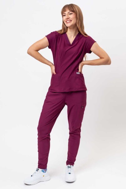 Women's Maevn Embrace Mia scrub trousers wine-2