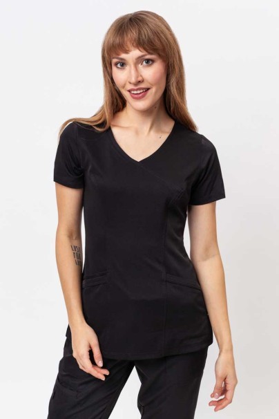 Women's Healing Hands scrubs set (Madison top, Renee trousers) black-2