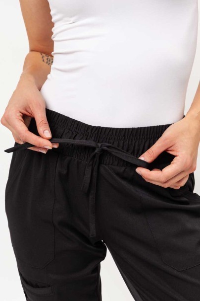 Women's Healing Hands scrubs set (Madison top, Renee trousers) black-12