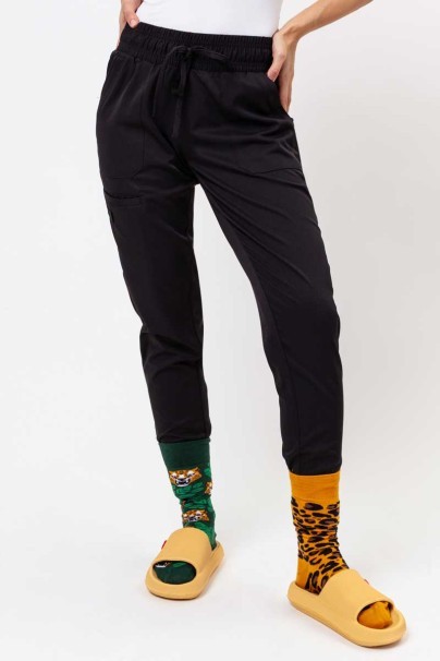 Women's Healing Hands scrubs set (Madison top, Renee trousers) black-14