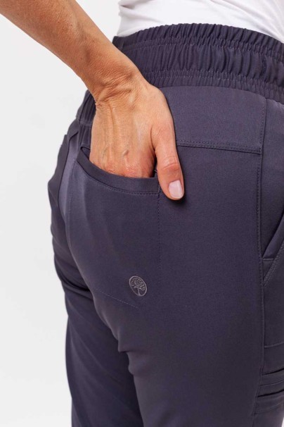 Women's Healing Hands Renee jogger scrub trousers pewter-5