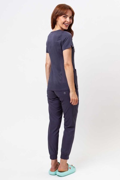 Women's Healing Hands scrubs set (Madison top, Renee trousers) pewter-2
