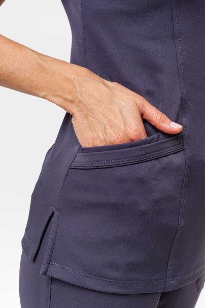 Women's Healing Hands scrubs set (Madison top, Renee trousers) pewter-5