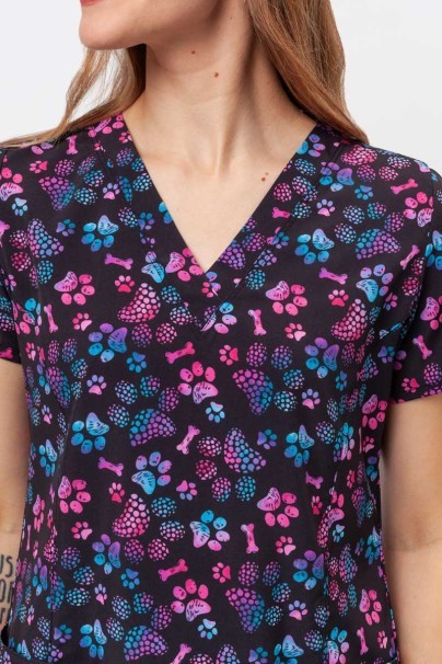 Women’s Maevn Prints scrub top Ombre Paws-3