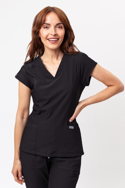 Women's Maevn Embrace scrubs set (Zoe top, Mia trousers) black-2