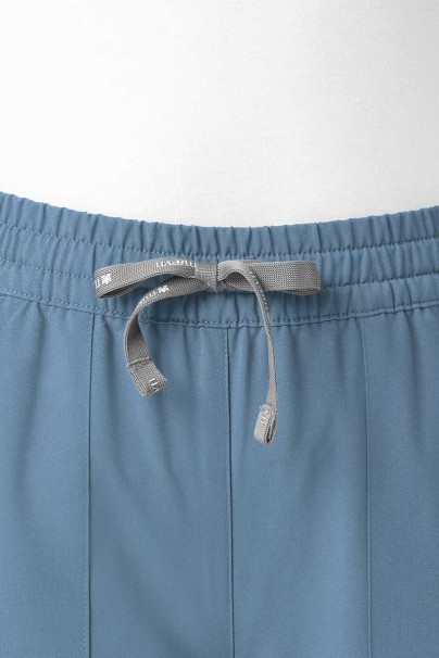 Women's Maevn Momentum scrubs set (Double V-neck top, 6-pocket trousers) slate blue-9