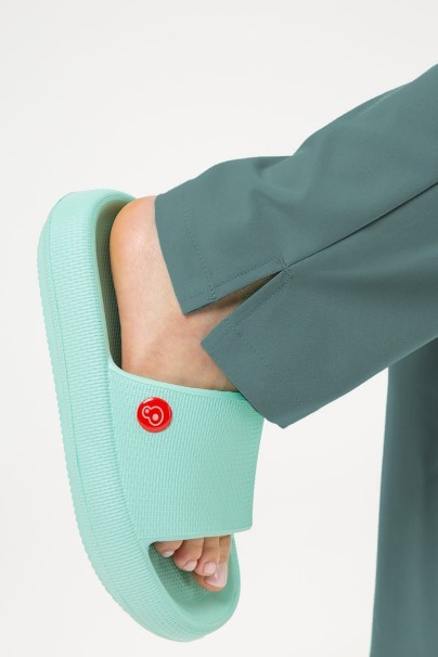 Women's Maevn Momentum scrubs set (Double V-neck top, 6-pocket trousers) moss green-9