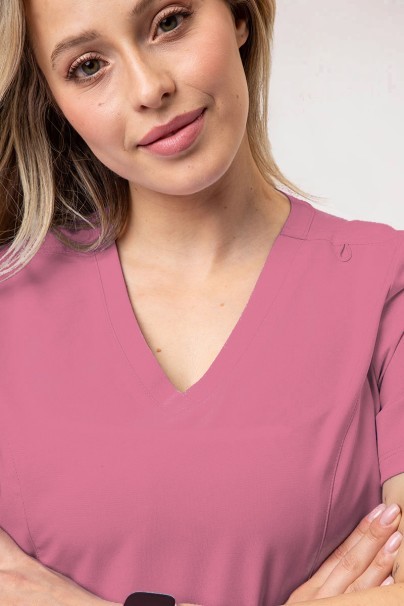Women’s Maevn Momentum Double V-Neck scrub top rose pink-2