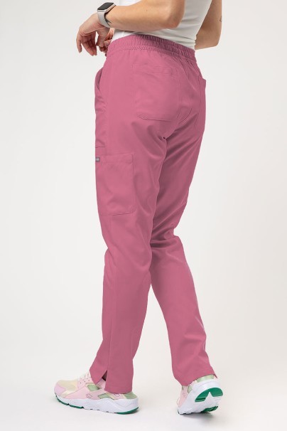 Women's Maevn Momentum scrubs set (Double V-neck top, 6-pocket trousers) rose pink-6