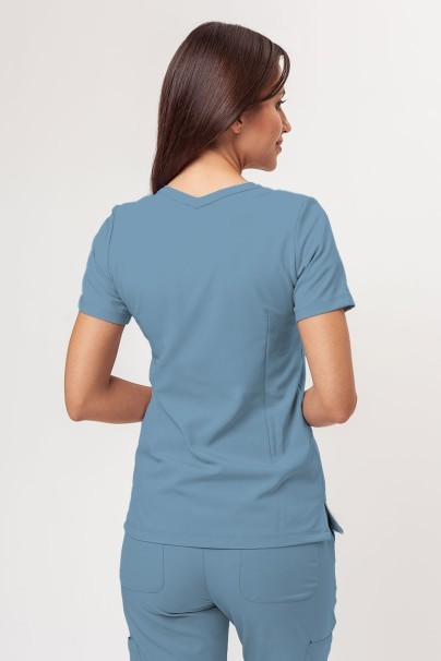 Women's Maevn Momentum scrubs set (Double V-neck top, 6-pocket trousers) slate blue-3