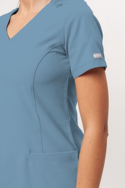 Women's Maevn Momentum scrubs set (Double V-neck top, 6-pocket trousers) slate blue-6