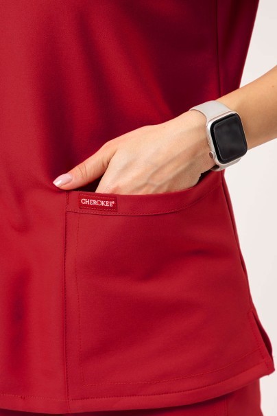 Women's Cherokee Ultra V-neck scrub top red-2