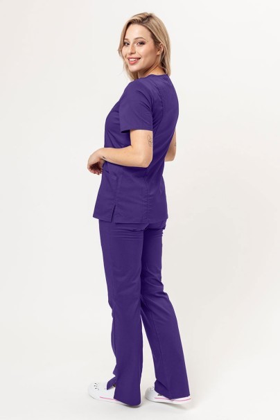 Women's Cherokee Revolution (Mock top, Straight trousers) scrubs set grape-2