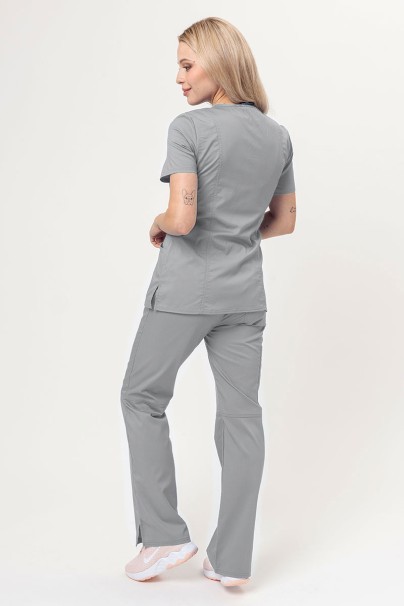 Women's Cherokee Revolution (Mock top, Straight trousers) scrubs set grey-2