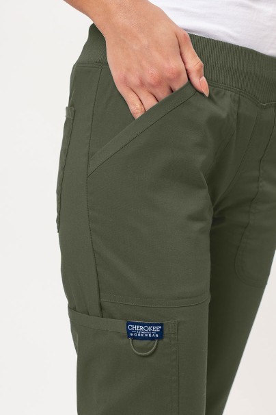 Women's Cherokee Revolution (Mock top, Straight trousers) scrubs set olive-10