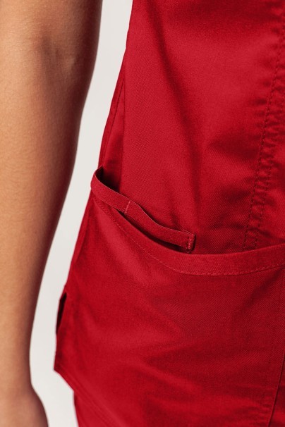Women's Cherokee Revolution (Mock top, Straight trousers) scrubs set red-6