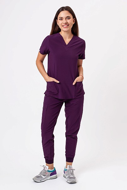 Women's Sunrise Move Go scrub set eggplant