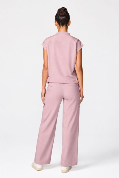 Women's Healing Hands Quest Collar scrub set pearly pink