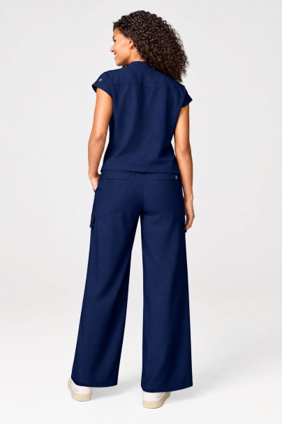 Women's Healing Hands Quest Collar scrub set navy