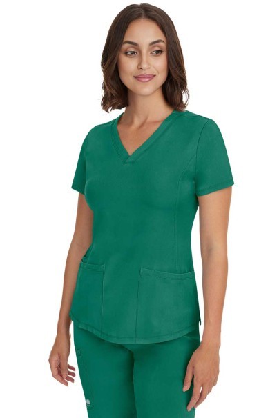 Women's Healing Hands Monica V-neck scrub top green-2