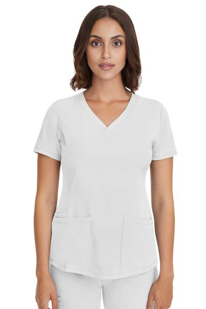 Women's Healing Hands scrubs set (Monica top, Rebecca trousers) white-2
