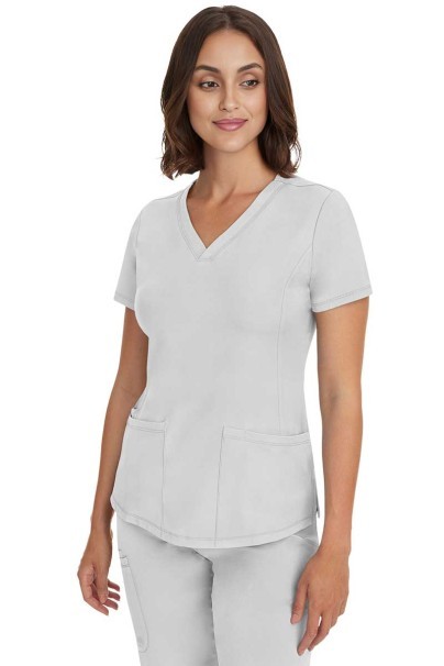 Women's Healing Hands Monica V-neck scrub top white-1
