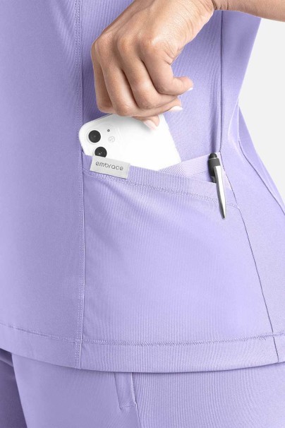 Women's Maevn Embrace Zoe scrub top lavender-3