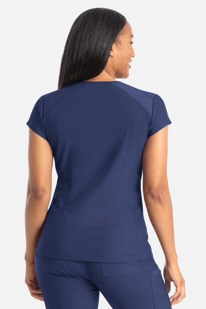 Women's Maevn Embrace Zoe scrub top navy-2