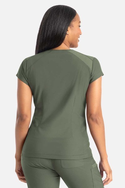 Women's Maevn Embrace Zoe scrub top olive-2