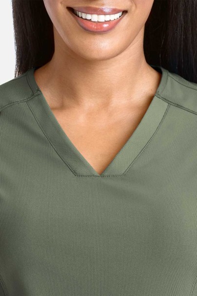 Women's Maevn Embrace Zoe scrub top olive-1