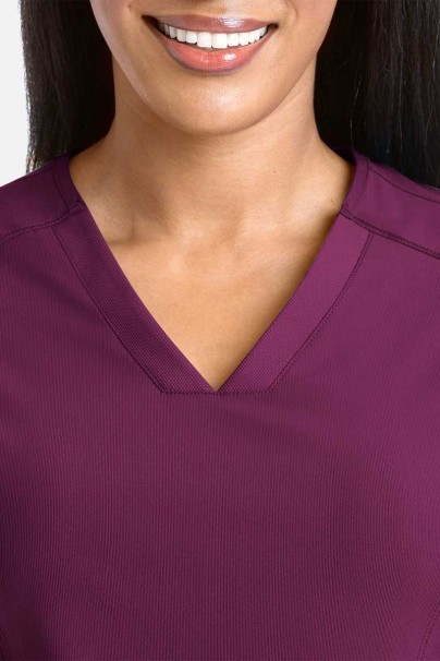 Women's Maevn Embrace Zoe scrub top wine-2