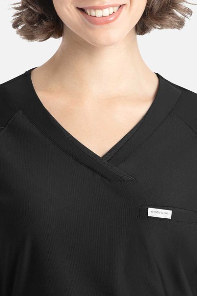 Women's Maevn Embrace Luna scrub top black-2