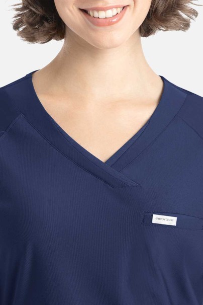 Women's Maevn Embrace Luna scrub top navy-2